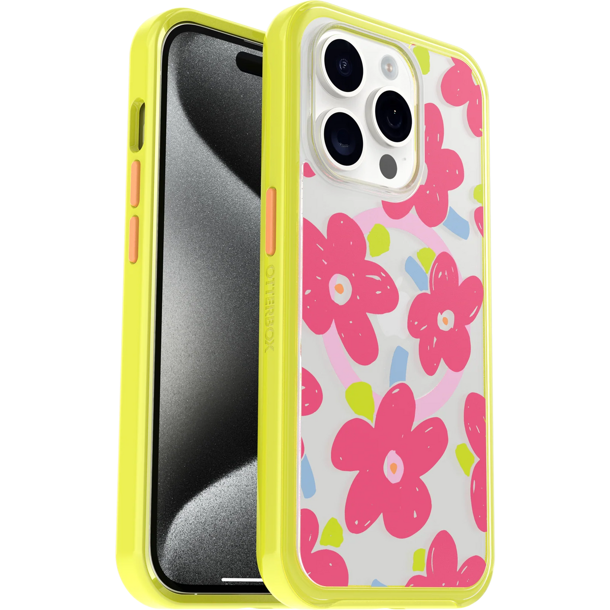 iPhone 15 Pro Symmetry Series Clear Case for MagSafe Fluttering Flora