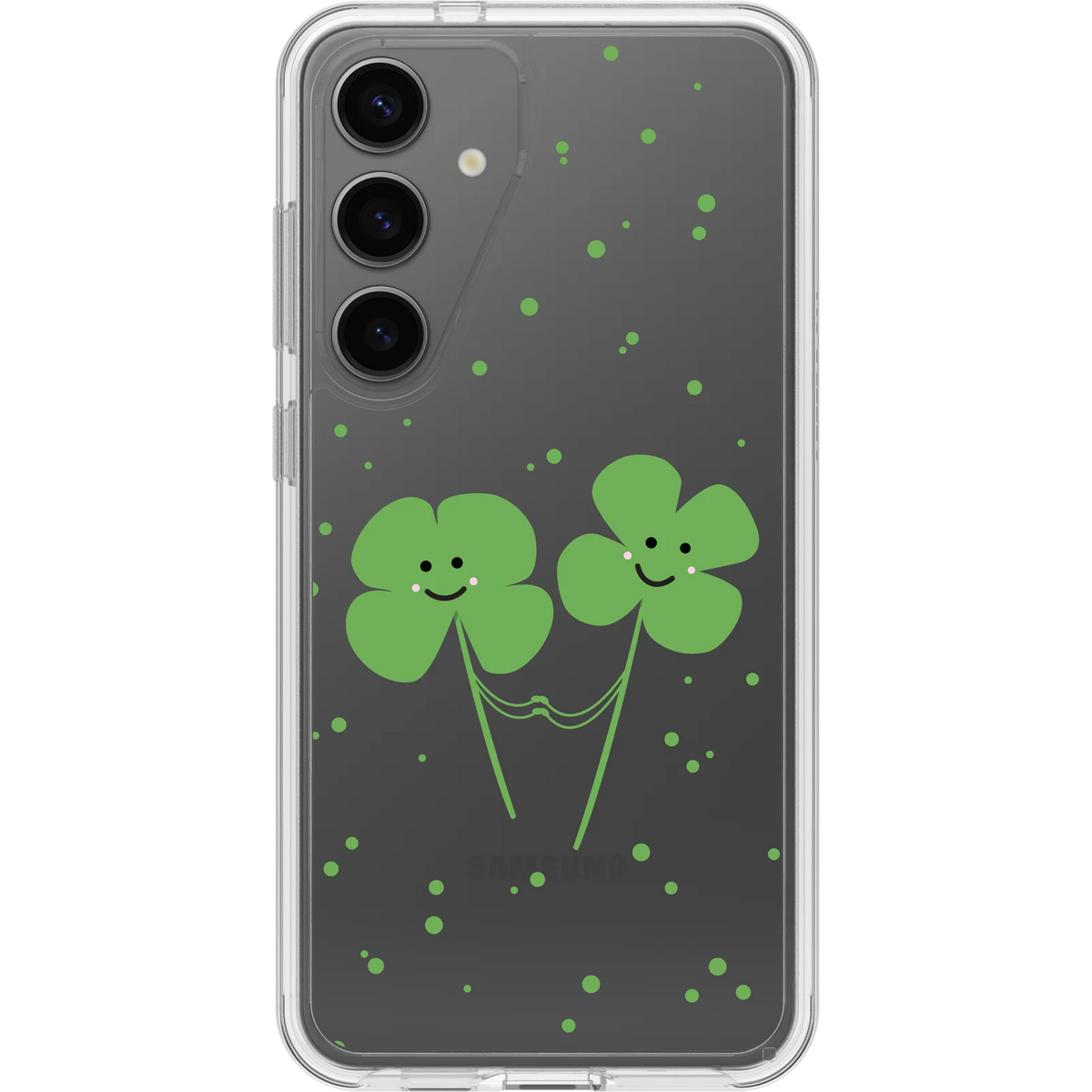 Galaxy S24+ Symmetry Series Clear Clovers Case