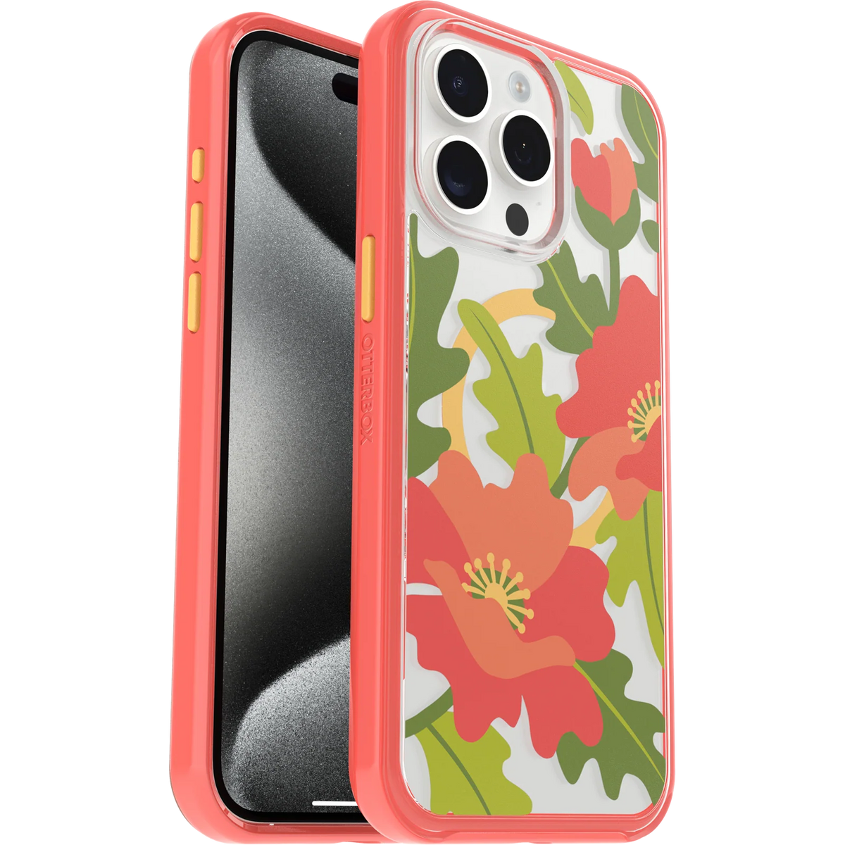 iPhone 15 Pro Max Symmetry Series Clear Case for MagSafe Fluttering Flora
