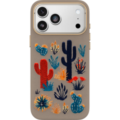 iPhone 17 Pro Max Symmetry Series Cactus Leather Embroidery Case