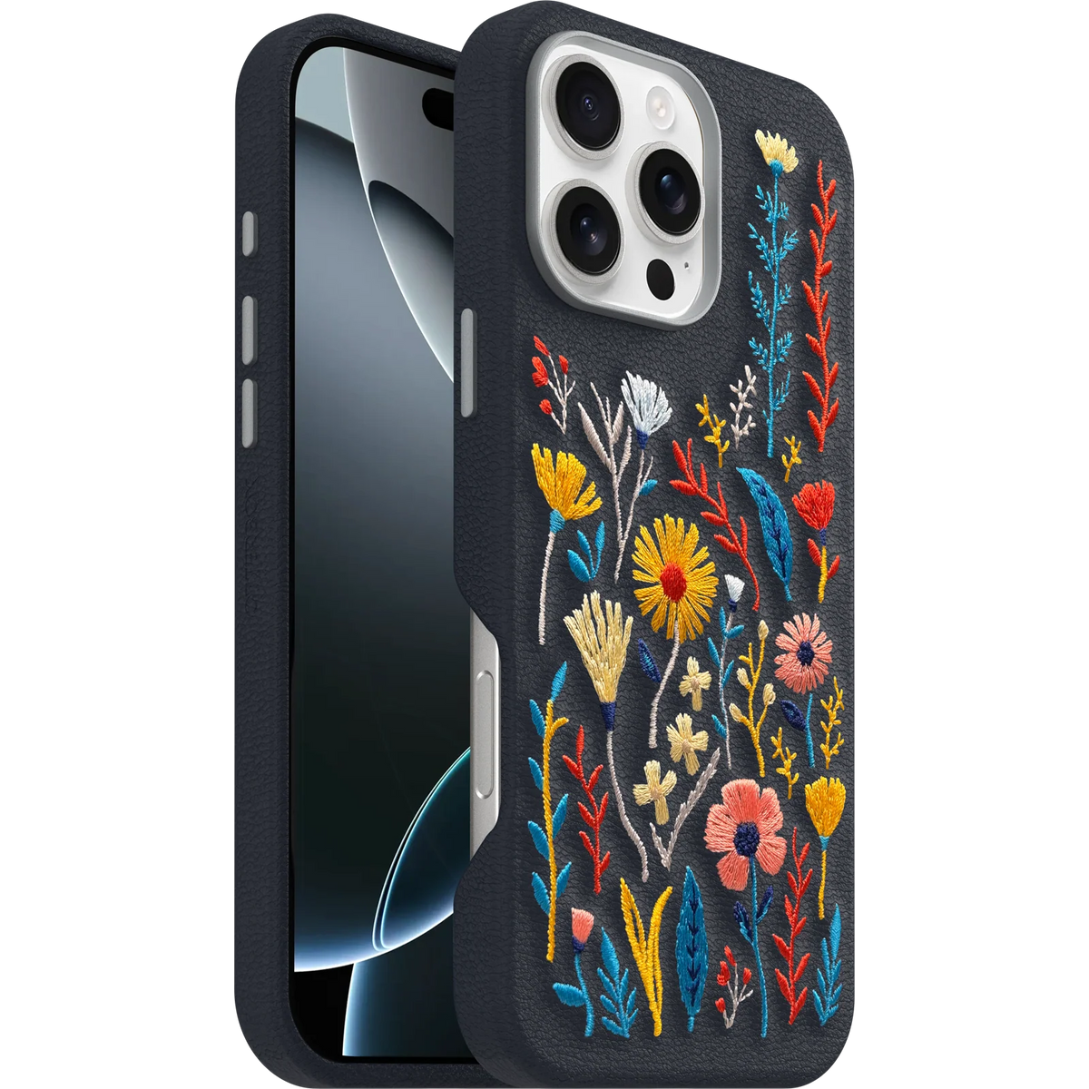 iPhone 16 Pro Max Symmetry Series Cactus Leather Embroidery Case