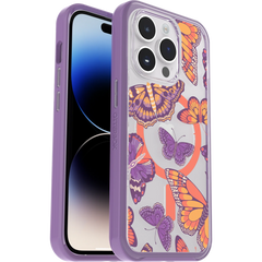 iPhone 14 Pro Symmetry Series Clear Case for MagSafe Fluttering Flora